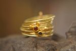 22k gold stacking ring//unique engagement ring//handmade one of a kind//boho engagement ring//gold nugget ring//custom made stacking ring