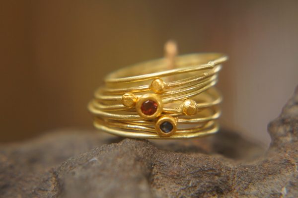 22k gold stacking ring//unique engagement ring//handmade one of a kind//boho engagement ring//gold nugget ring//custom made stacking ring