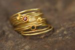 22k gold stacking ring//unique engagement ring//handmade one of a kind//boho engagement ring//gold nugget ring//custom made stacking ring