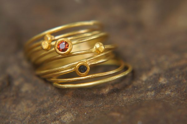22k gold stacking ring//unique engagement ring//handmade one of a kind//boho engagement ring//gold nugget ring//custom made stacking ring
