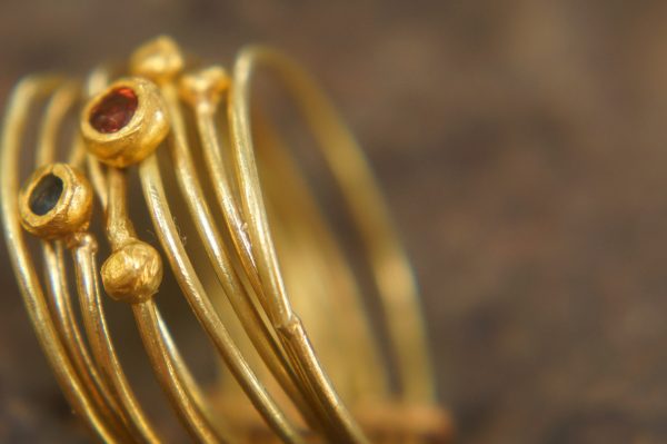 22k gold stacking ring//unique engagement ring//handmade one of a kind//boho engagement ring//gold nugget ring//custom made stacking ring
