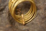 22k gold stacking ring//unique engagement ring//handmade one of a kind//boho engagement ring//gold nugget ring//custom made stacking ring