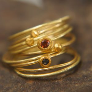 22k gold stacking ring//unique engagement ring//handmade one of a kind//boho engagement ring//gold nugget ring//custom made stacking ring
