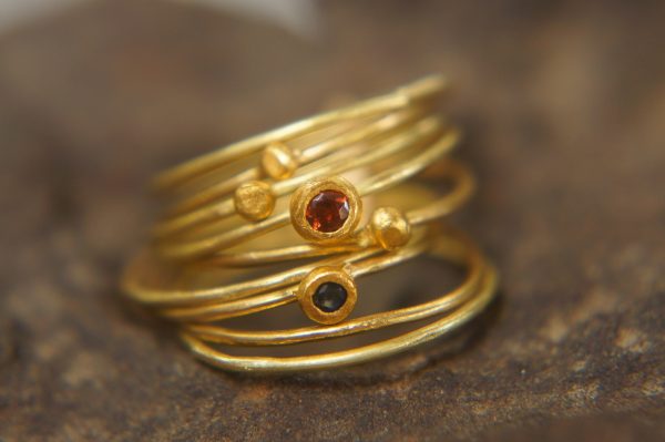 22k gold stacking ring//unique engagement ring//handmade one of a kind//boho engagement ring//gold nugget ring//custom made stacking ring