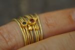22k gold stacking ring//unique engagement ring//handmade one of a kind//boho engagement ring//gold nugget ring//custom made stacking ring