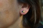 24k solid gold//blue sapphire studs//blue sapphire Earrings//gold stud earrings//2k gold earrings//sapphire earrings //24k gold earring