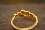sapphire ruby gold ring//artisan sapphire ring//ruby sapphire ring//engagement earrings//24k gold ring//sapphire earrings //24k gold earring
