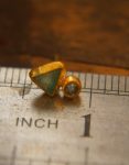 24k solid gold- green emerald Studs -24k gold Earrings-green emerald-gold stud earrings-24k gold earrings-raw emerald solid gold earrings