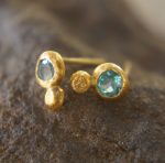 solid 24k gold//lilac appetite Studs//blue stud Earrings//gold stud earrings//24k gold earrings//green appetite gold studs//hand made