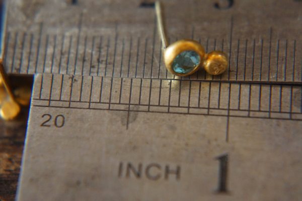 solid 24k gold//lilac appetite Studs//blue stud Earrings//gold stud earrings//24k gold earrings//green appetite gold studs//hand made