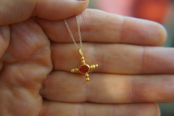 24k gold pendant//gold cross//gold artisan opal//fire opal gold pendant//fire opal gold cross// opal 24k cross//artisan gold cross
