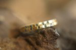 blue diamonds ring set//18k gold diamonds ring//hammered engagement//18k gold engagement//artisan blue diamonds ring//boho engagement ring