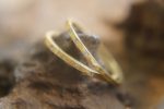 tiny diamonds ring set//18k gold diamonds ring//hammered engagement//18k gold engagement//multi stone diamonds ring//boho engagement ring