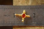 24k gold pendant//gold cross//gold artisan opal//fire opal gold pendant//fire opal gold cross// opal 24k cross//artisan gold cross
