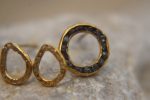 22k gold drop//cubic diamond Studs//gold Earrings//rough diamonds//gold stud earrings//22k gold earrings//raw diamonds gold drop earrings