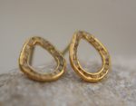 22k gold drop//cubic diamond Studs//gold Earrings//rough diamonds//gold stud earrings//22k gold earrings//raw diamonds gold drop earrings