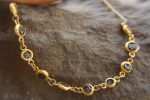 black diamonds bracelet//24k gold bracelet//24k gold bracelet//diamonds charm bracelet//diamond gold bracelet//rough black diamonds charm