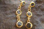 black diamonds bracelet//24k gold bracelet//24k gold bracelet//diamonds charm bracelet//diamond gold bracelet//rough black diamonds charm