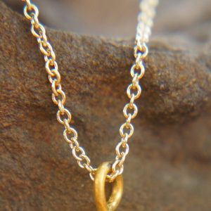 14k gold rolo type chain 16-18"