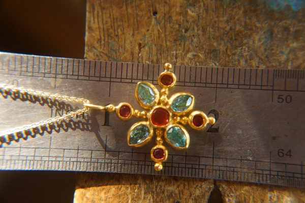 24k gold cross//gold mandala//gold artisan cross//opal cross pendant//gold cross pendant//24k gold pendant//mandala jewelry//gold mandala