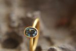Blue spinel solitaire ring, 24k artisan ring, hand made gold ring, Blue spinel 24k ring , solitaire Blue spinel, 24k gold ring, gold spinel