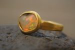 opal gold ring//artisan opal ring//opal 22k gold ring//opal engagement ring//22k gold ring//opal gold ring//22k gold ring//big opal ring