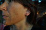 Blue diamond studs//24k gold diamond studs//Blue diamond Earrings//24k stud earrings//gold studs for man//diamond gold studs//diamond stud