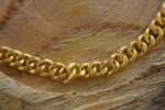 22k curb bracelet//gold curbed bracelet//22k chain bracelet//women gold bracelet//handmade curb gold bracelet//artisan gold 22k bracelet