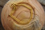 22k curb bracelet//gold curbed bracelet//22k chain bracelet//women gold bracelet//handmade curb gold bracelet//artisan gold 22k bracelet