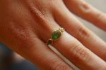24k sapphire ring//artisan emerald ring//tsavorite 24k ring///24k gold ring//24k gold sapphire tsavorite ring//blue sapphire ring