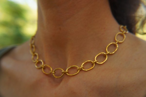 22k gold links necklace//22k handmade links necklace//gold artisan chain//22k gold chain necklace//artisan gold necklace