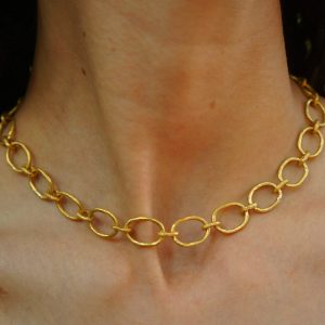 22k gold links necklace//22k handmade links necklace//gold artisan chain//22k gold chain necklace//artisan gold necklace