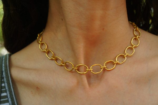 22k gold links necklace//22k handmade links necklace//gold artisan chain//22k gold chain necklace//artisan gold necklace