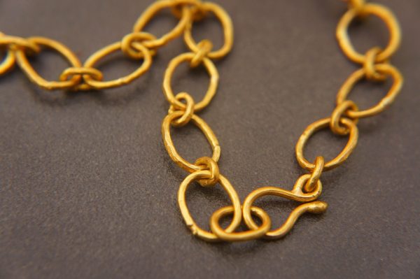 22k gold links necklace//22k handmade links necklace//gold artisan chain//22k gold chain necklace//artisan gold necklace