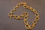 22k gold links necklace//22k handmade links necklace//gold artisan chain//22k gold chain necklace//artisan gold necklace