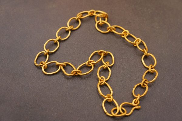 22k gold links necklace//22k handmade links necklace//gold artisan chain//22k gold chain necklace//artisan gold necklace