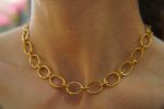 22k gold links necklace//22k handmade links necklace//gold artisan chain//22k gold chain necklace//artisan gold necklace