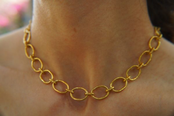 22k gold links necklace//22k handmade links necklace//gold artisan chain//22k gold chain necklace//artisan gold necklace