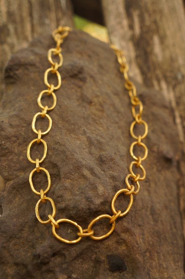 22k gold links necklace//22k handmade links necklace//gold artisan chain//22k gold chain necklace//artisan gold necklace