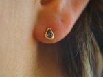 24k solid gold//blue sapphire studs//blue sapphire Earrings//gold stud earrings//2k gold earrings//sapphire earrings //24k gold earring