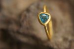 24k gold blue tourmaline ring//gold tourmaline ring//24k tourmaline jewelry//unique tourmaline engagement ring//artisan tourmaline ring