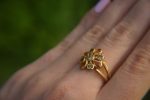 22k gold diamonds ring//gold mandala ring//22k Champaign diamond ring//22k gold ring//24k gold sapphire ring//24k artisan ring