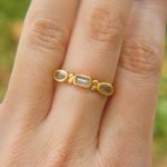 tiny diamonds gold ring//gold diamond ring//unique diamond engagement ring//24k gold engagement//artisan diamond ring//boho engagement ring