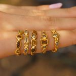 tiny diamonds gold ring//gold diamond ring//unique diamond engagement ring//24k gold engagement//artisan diamond ring//boho engagement ring