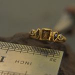 24k gold diamonds ring//drop diamond ring//unique engagement ring//diamond engagement ring//artisan diamond ring//multi stone diamond ring