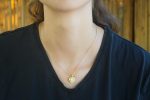 solid 24k Paraiba tourmaline gold pendant//gold tourmaline pendant//artisan gold handmade//24k gold pendant//Paraiba tourmaline pendant