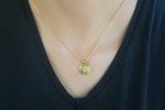 solid 24k Paraiba tourmaline gold pendant//gold tourmaline pendant//artisan gold handmade//24k gold pendant//Paraiba tourmaline pendant