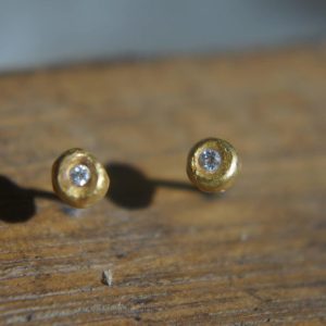 24k diamond studs