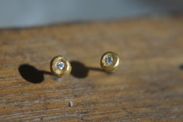 24k diamond studs