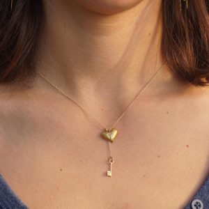 24k heart Lock and key necklace//gold heart pendant// 24k gold pendant//gold heart pendant//24k gold pendant//artisan gold heart//